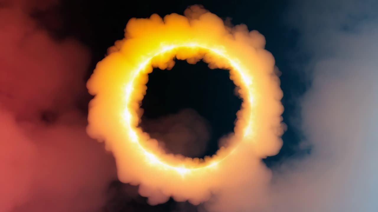 Glowing Ring of Fire and Smoke