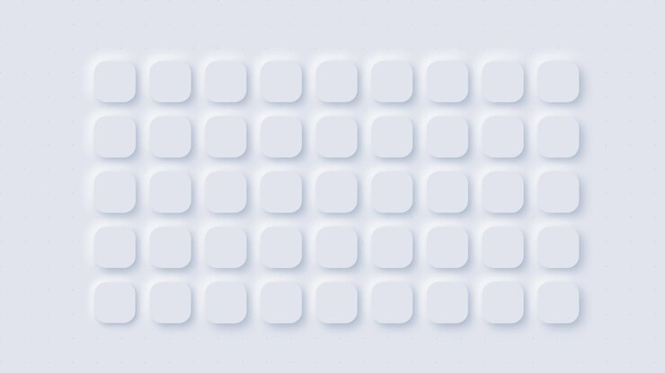 Abstract Neumorphic Grid Animation with Pulsing Light Effect