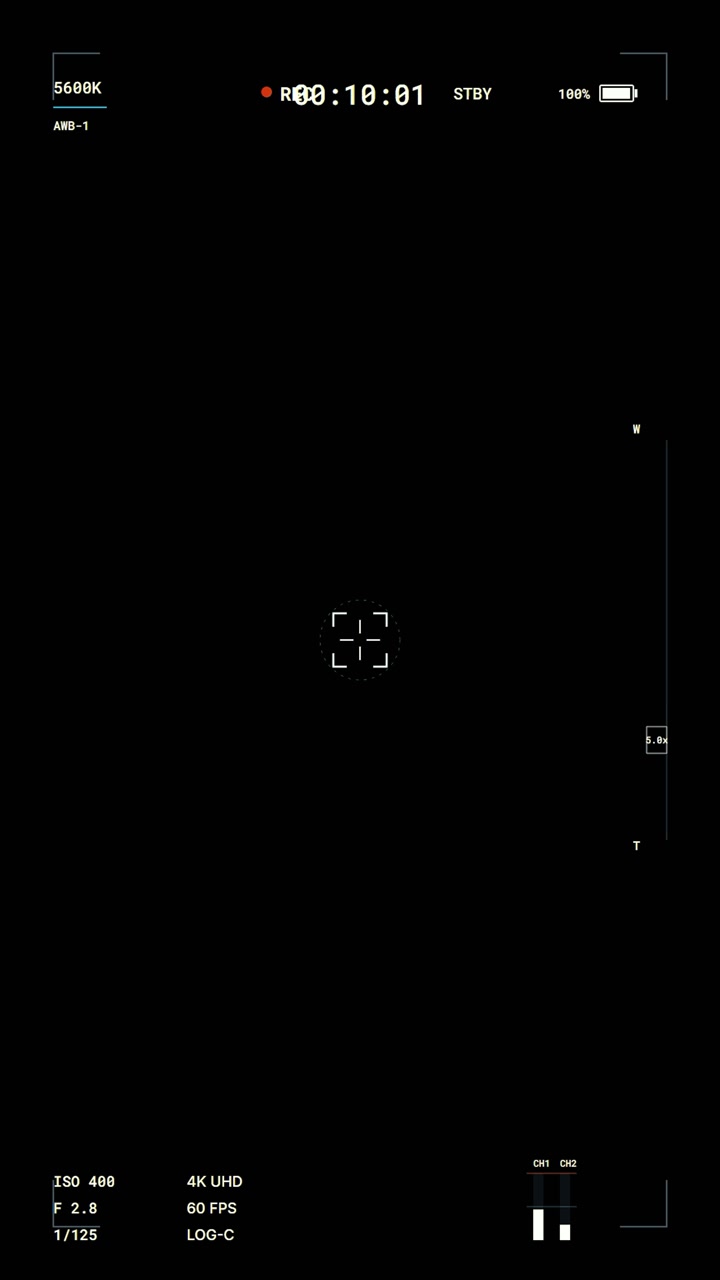 Digital Camera Viewfinder Interface Recording Overlay