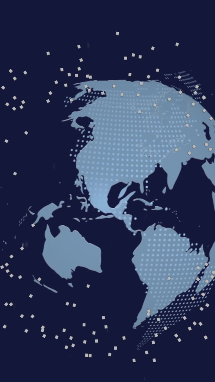Animation of globe with network of connections