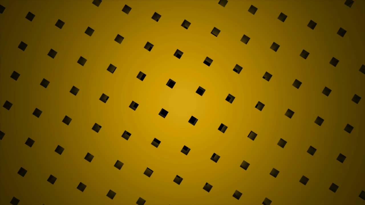 hermoso diseño de partículas de puntos de caja cúbica, geometría de puntos fractales abstractos. creatividad de intersección, estructura de pinos de remolino. fondo amarillo