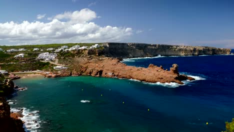 panoramic view of morell cove. time lapse.