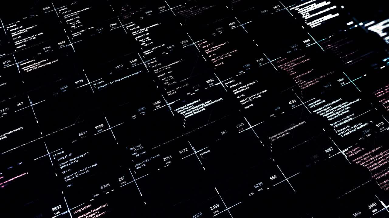 Abstract Computer Code Grid
