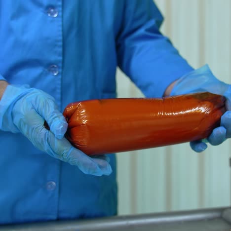 specialist makes sausage