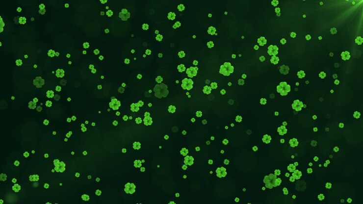 Patrick day falling background shamrock leaf pattern falling motion design st patrick festive day