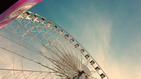 cinematic shot of a ferris wheel