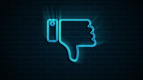 diseño de iconos de neón de redes sociales aislados en fondo oscuro. iconos web de esquema. gráficos en movimiento.
