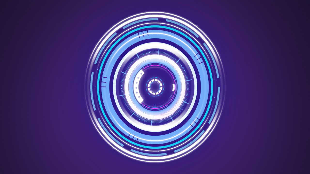 animación del escaneo del alcance sobre un fondo púrpura