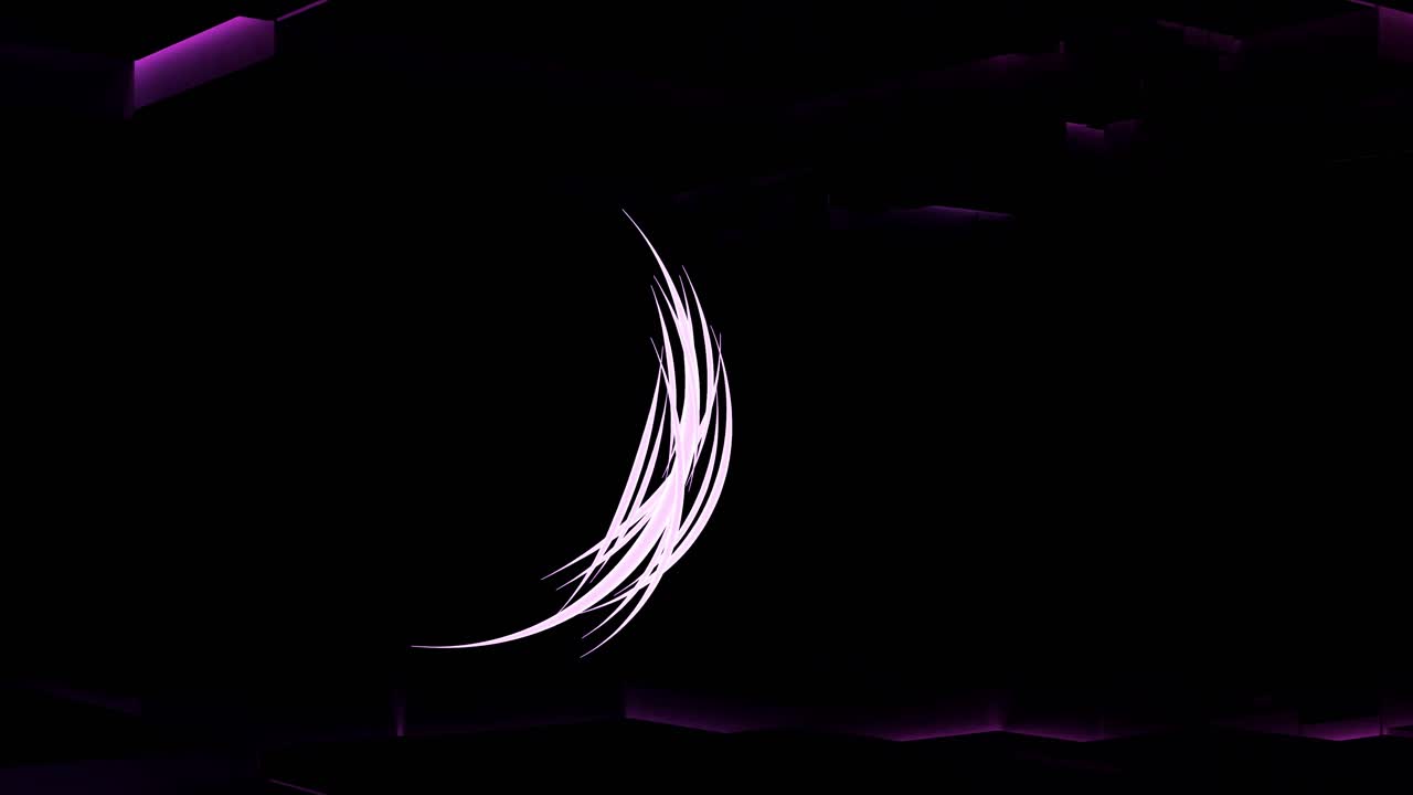 fondo 3d abstracto con líneas de neón púrpura