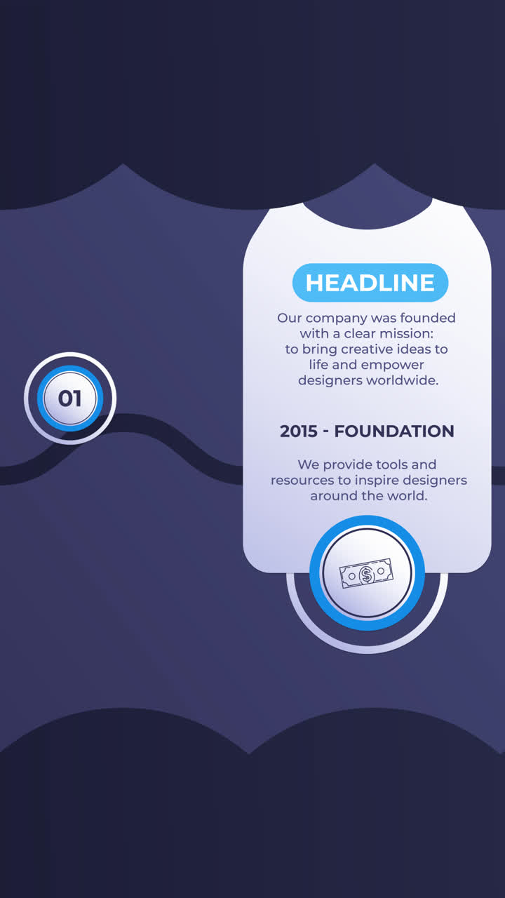infografik for forretnings tidslinje