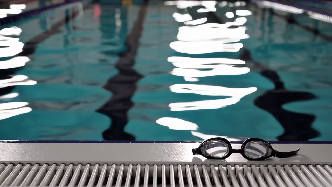 Swimming Goggles by the Pool