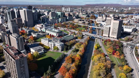 fall aerial ottawa canal rideau