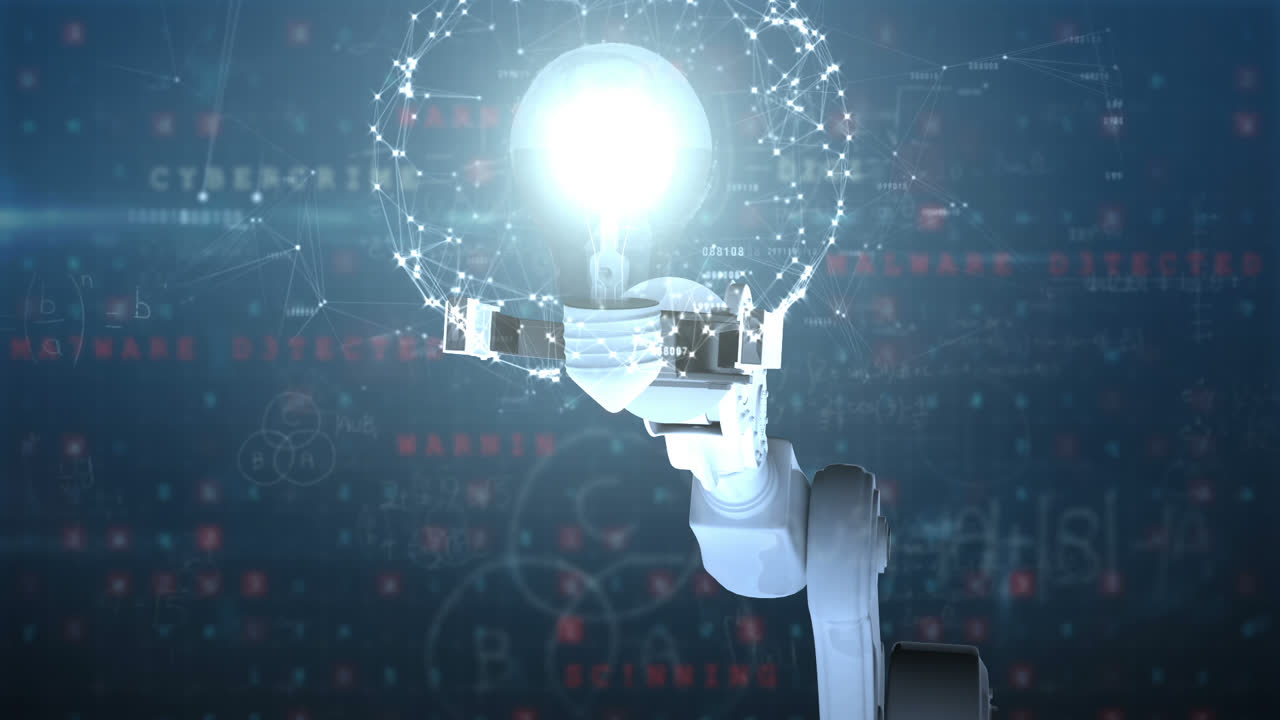 조명 된 전구를 제시 하는 로 ⁇  손