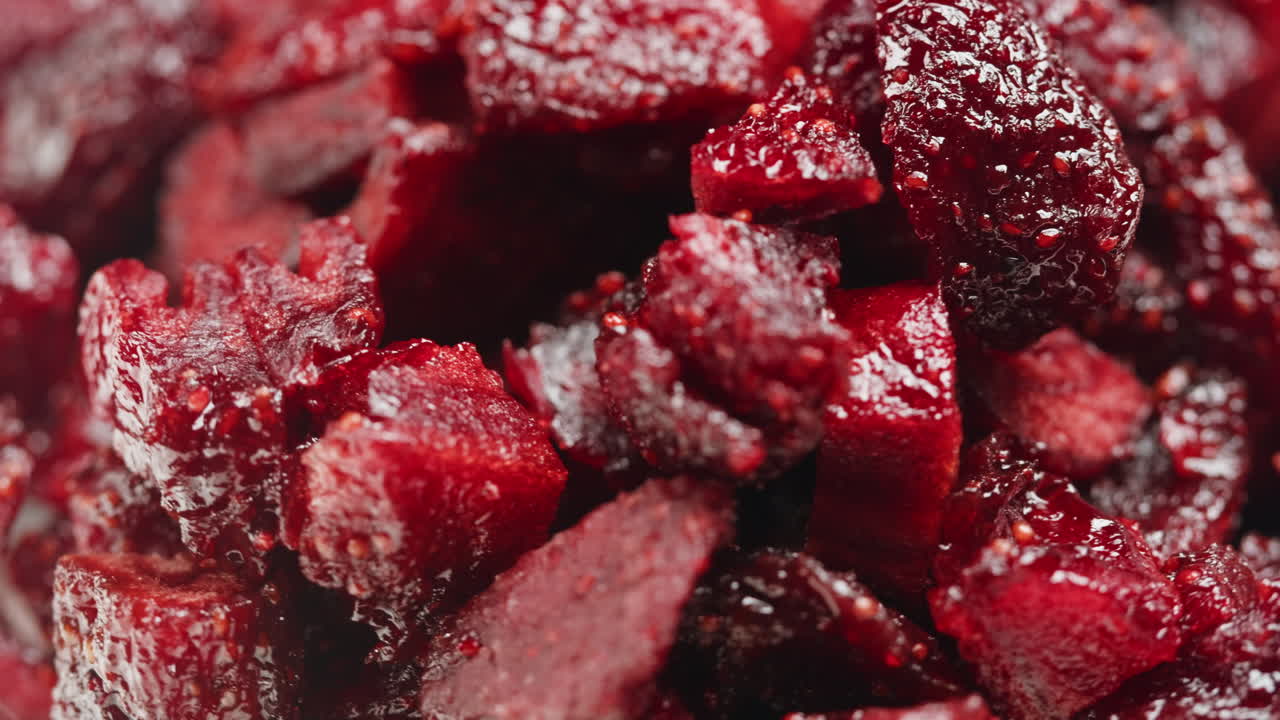 Close-up of Chopped Beetroot