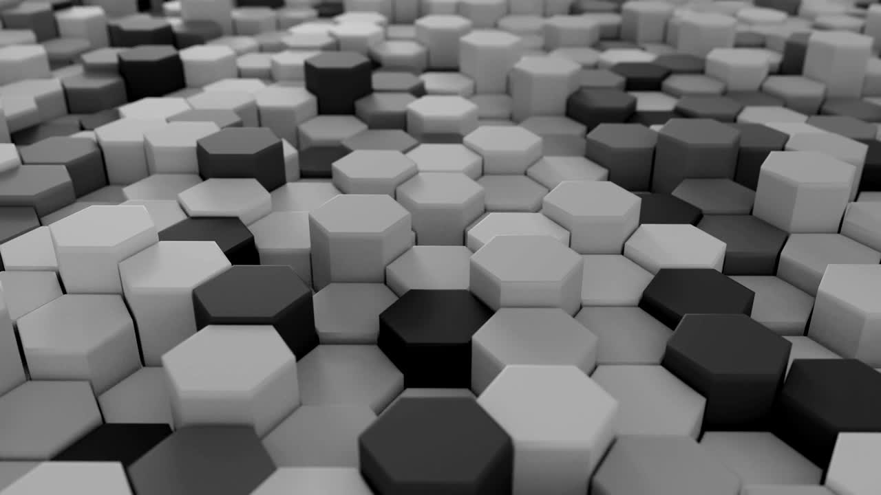 4k abstracto cuadrícula de panal de miel. antecedentes tecnológicos.