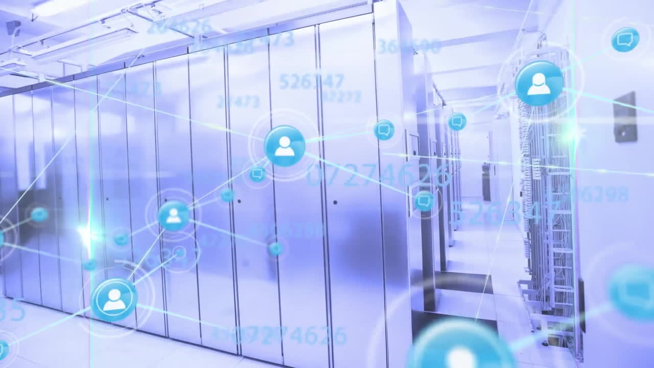 서버를 통해 금융 데이터 처리 및 사람 아이콘과의 연결의 애니메이션