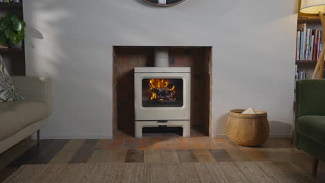 Crackling-fire-in-stove-of-smart-lounge