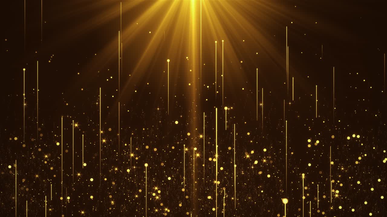 Golden particles streaks flow luxury digital particle wave motion luxury stripes keep falling