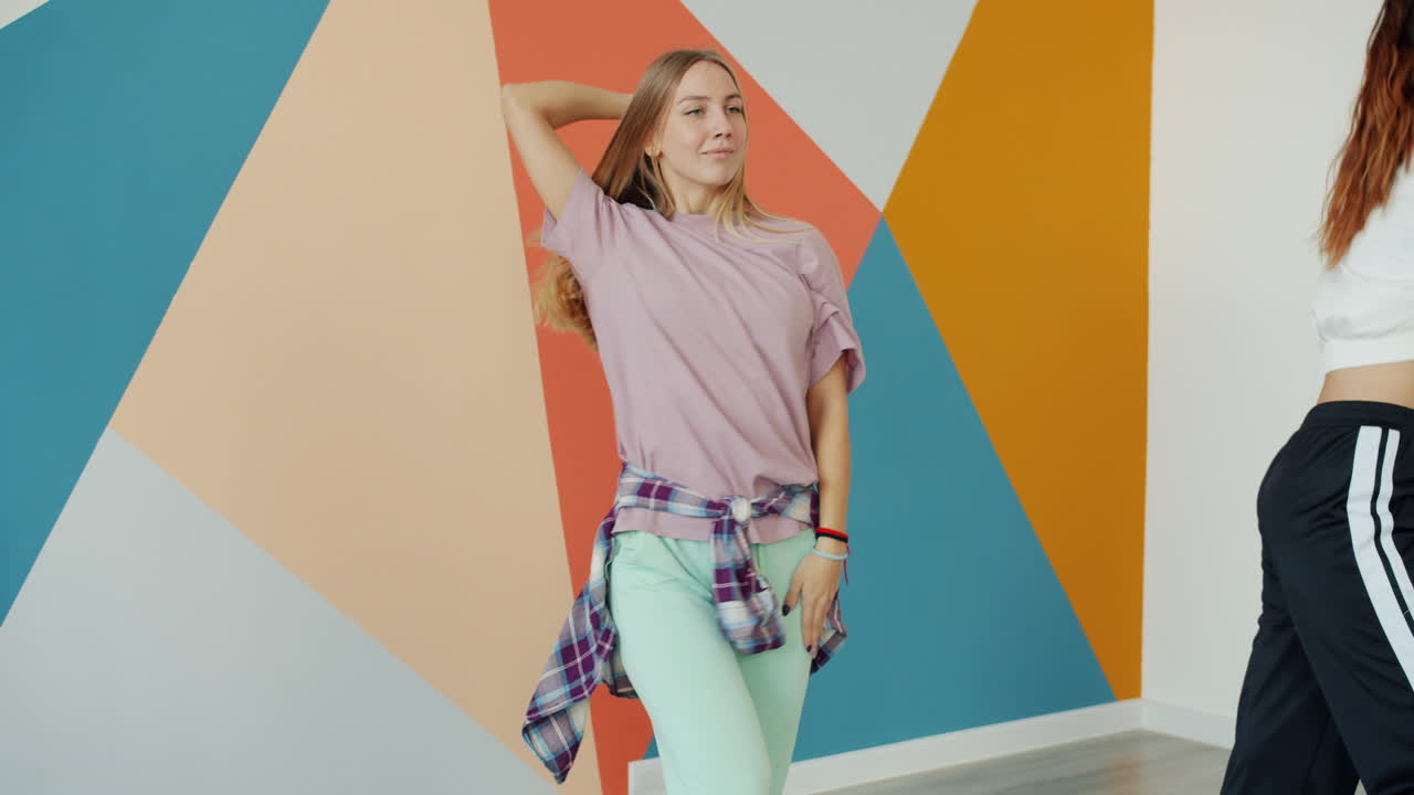 Women Dancing in a Dance Studio