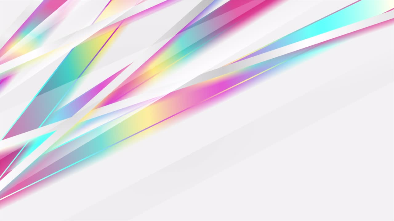 홀로그램 반이는 줄무 기하학적 추상 기술 모션 배경