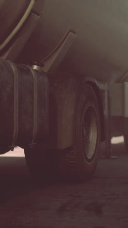 a close-up of the back of a large tanker truck