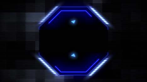 cyberpunk computer screen with neon hud elements
