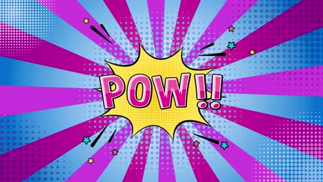 colorful comic-style explosion with "pow!" text.