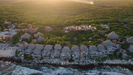 Beautiful-Azukik-Resort-Mexican-Forest,-During-Summer-Sunny-Weather