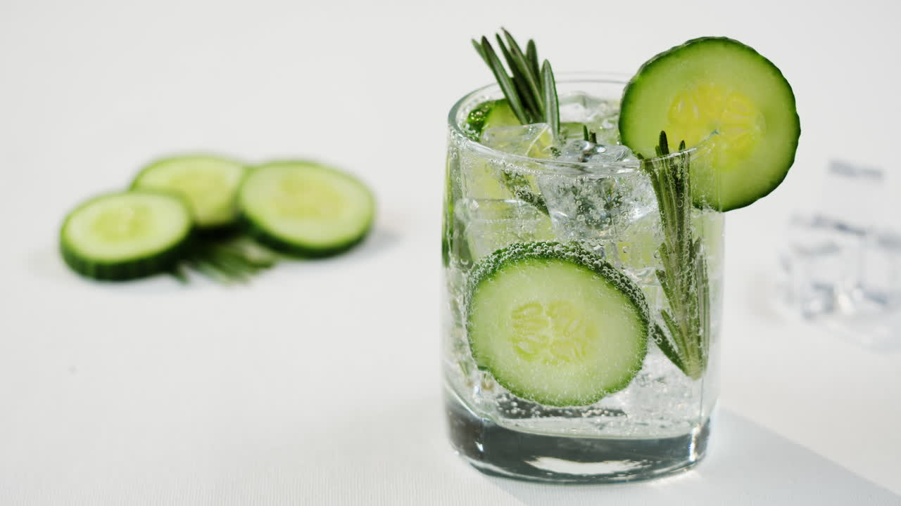 Cucumber Rosemary Sparkling Water