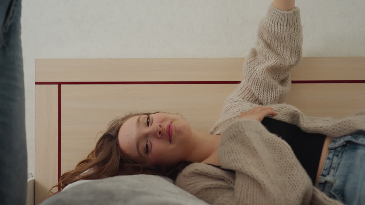 Peaceful Woman Enjoying Leisure, Serene Female Figure Peacefully Unwinding Within Her Cozy Space, Calm And Comfortable Woman Peacefully Experiencing Restful Moment Inside Her Home Environment