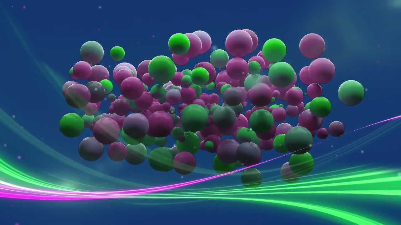 초록색과 보라색 원