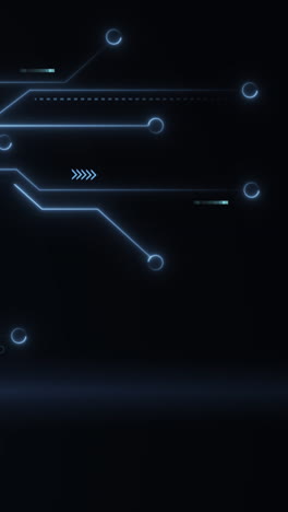 animation of data processing over computer circuit board