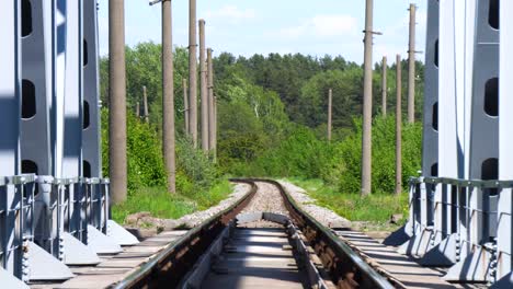 shot of trains on the railway tracks