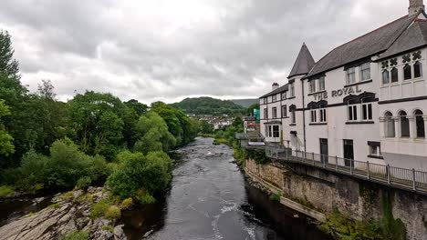 scenic view of bridge and riverside architecture