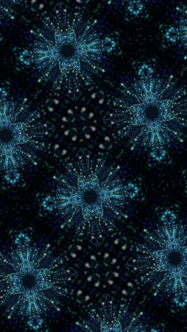 vj loop blue neon kaleidoscope. vertical looped video