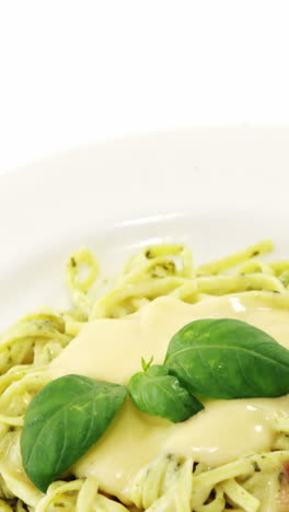 plate of pasta with red wine