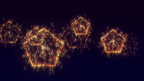 el efecto de animación de las obras de fuego de partículas estelares