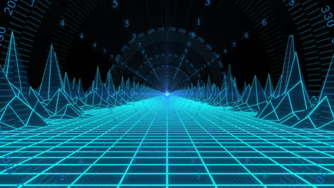 animación de escaneo de alcance con procesamiento de datos digitales sobre el metaverso