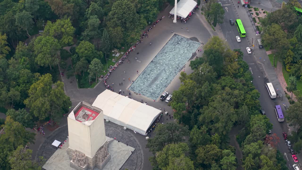 Park sector in Mexico City captured by drone