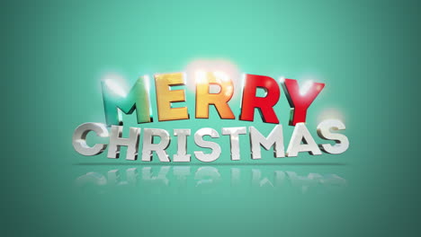 Texto-De-Feliz-Navidad-Del-Arco-Iris-En-Color-Degradado-Verde-Oscuro