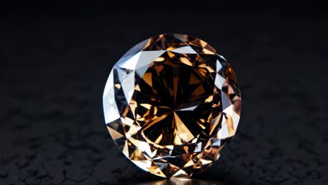 close-up of a beautiful brown diamond