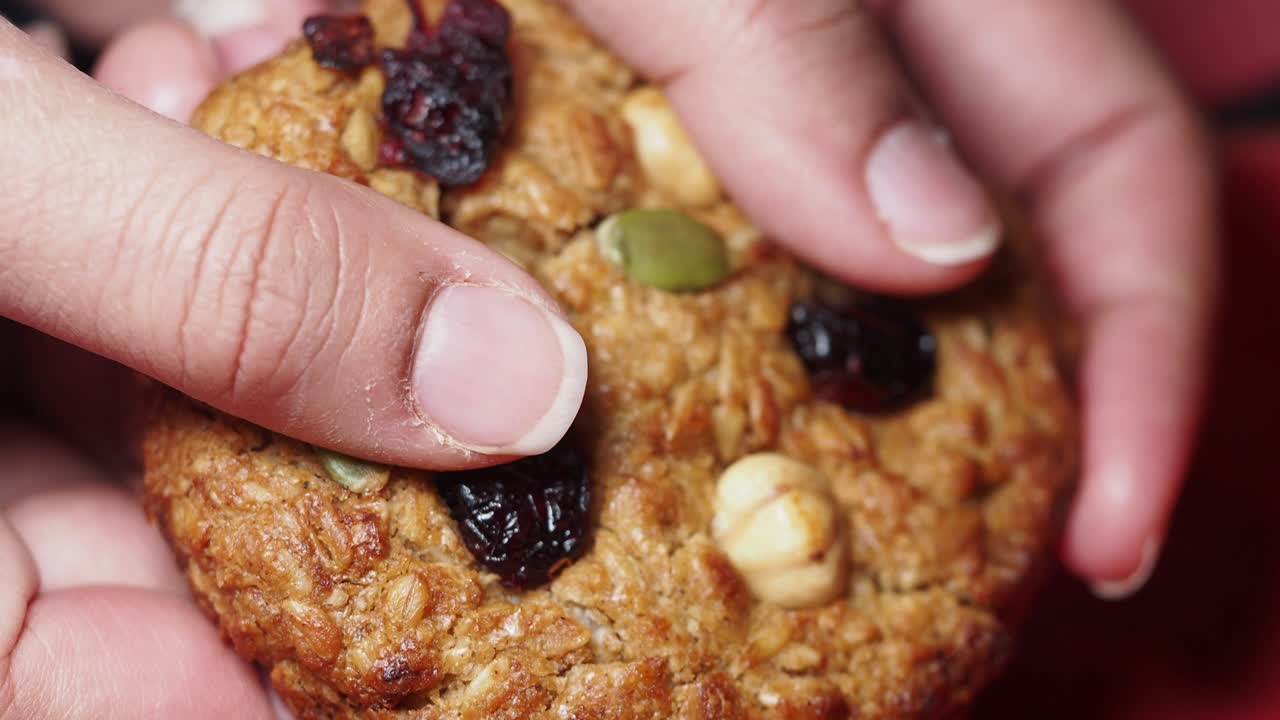 Homemade Oatmeal Cookies with Raisins, Hazelnuts, and Pumpkin Seeds
