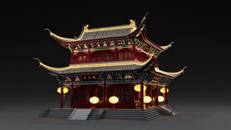 illuminated chinese architecture