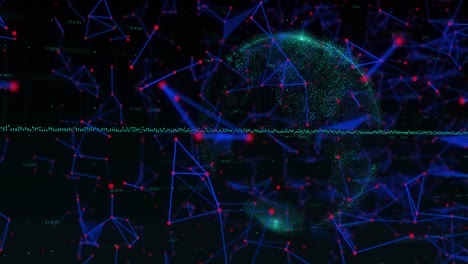 Animation-of-data-processing-and-networks-of-connections-over-globe