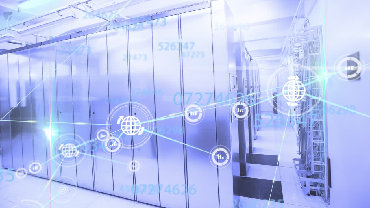 조명과 서버를 통한 연결의 애니메이션