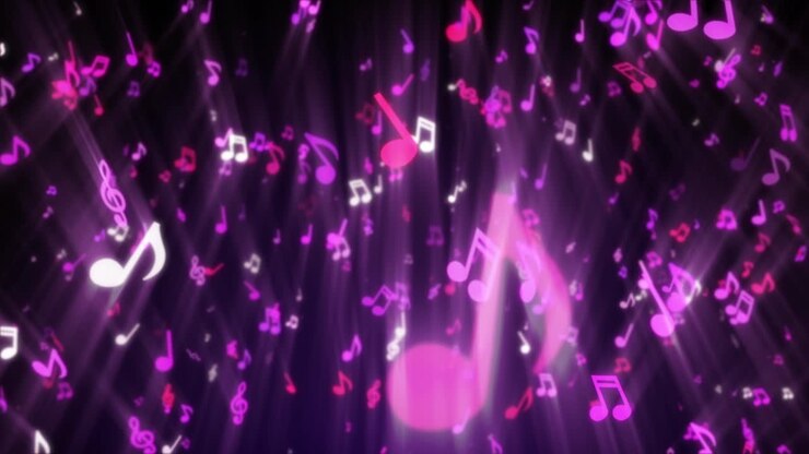 sfondo di note musicali astratte