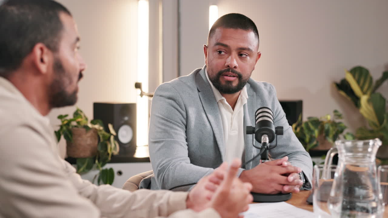 Podcast interview with two men