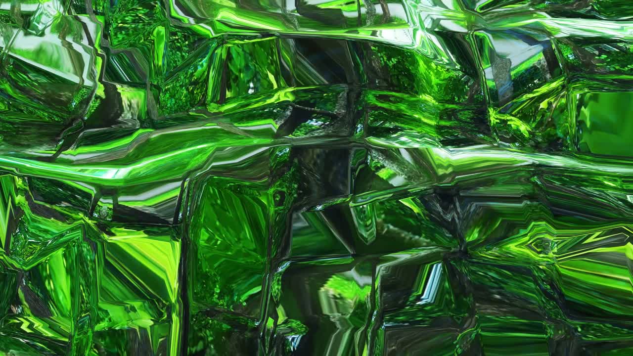 3d стильный абстрактный зеленый бг волнистой поверхности, похожий на блестящее жидкое стекло с красивыми градиентными цветами.