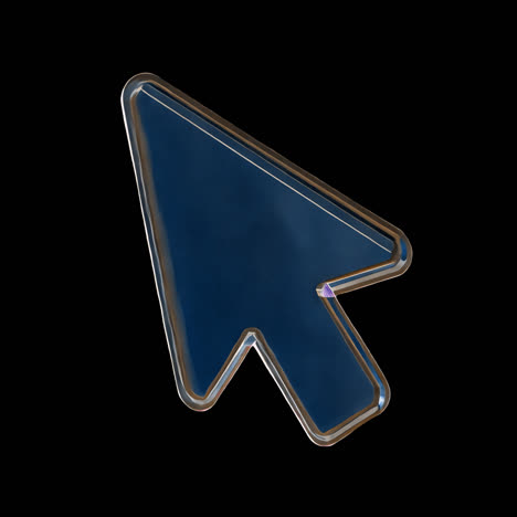 transparent 3d cursor animation isolated asset, transparent 4k video, alpha channel, prores 4444