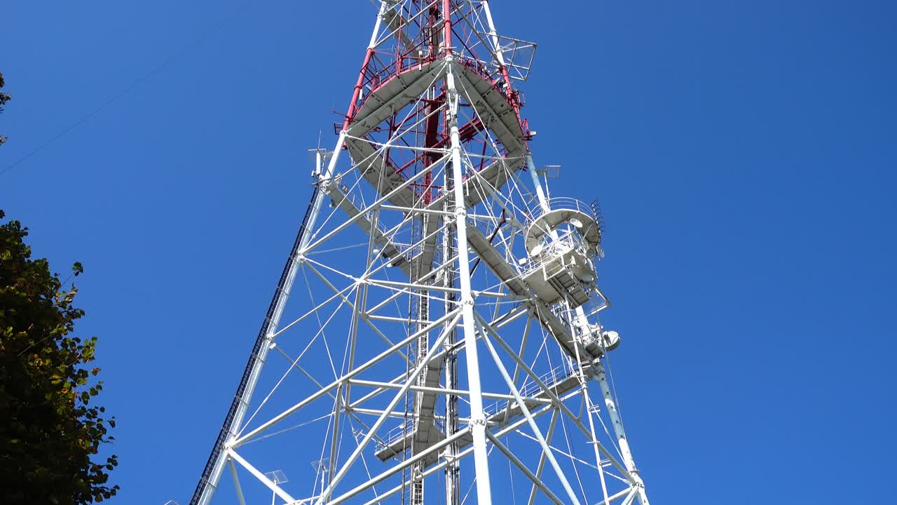 Television tower against the background of the sky